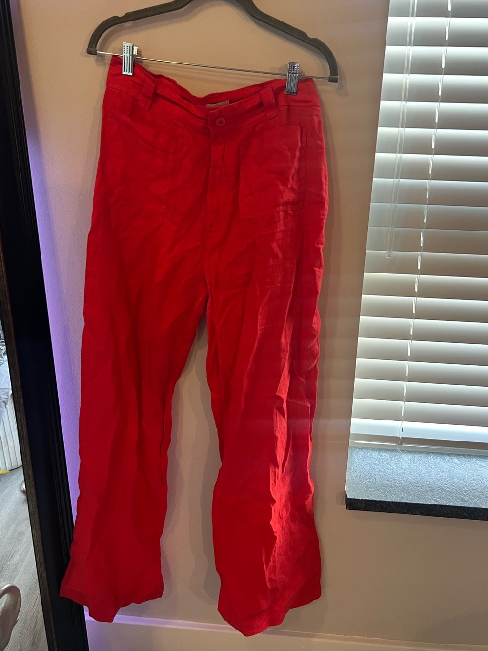 Nicole Miller Red Linen Pants – Size 6